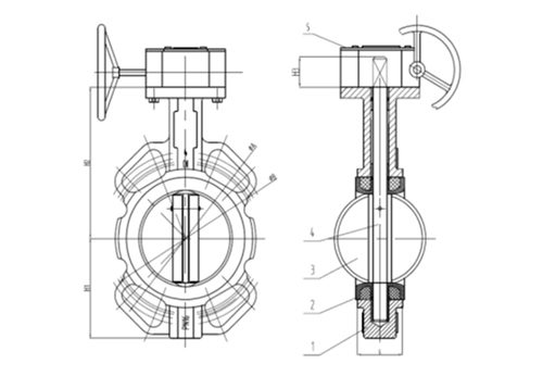 對(duì)夾式蝶閥尺寸、厚度