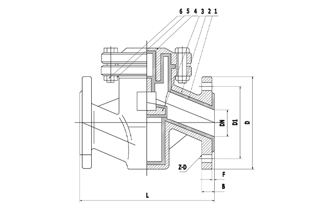 襯氟止回閥H41F46-10C
